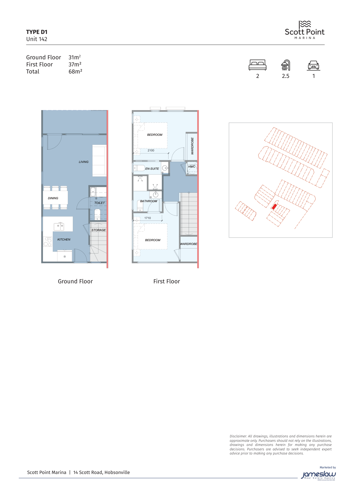 Type D1 floor plan